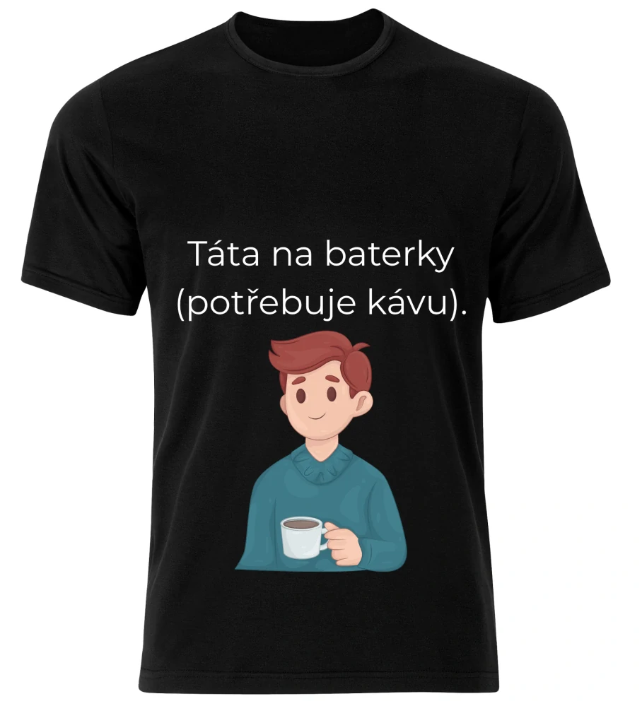 Tričko s potiskem – Táta na baterky