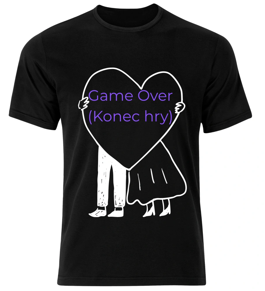 Tričko s potiskem – Game Over (Konec hry)