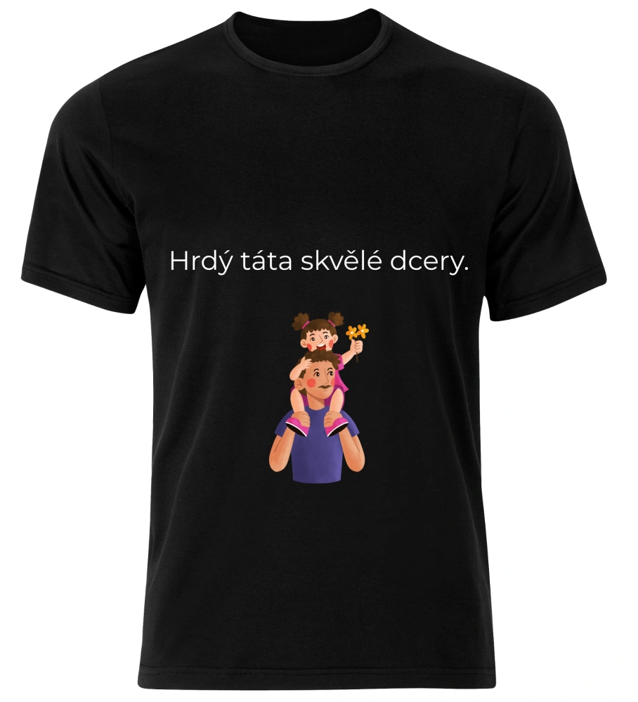 Tričko s potiskem – Hrdý táta skvělé dcery