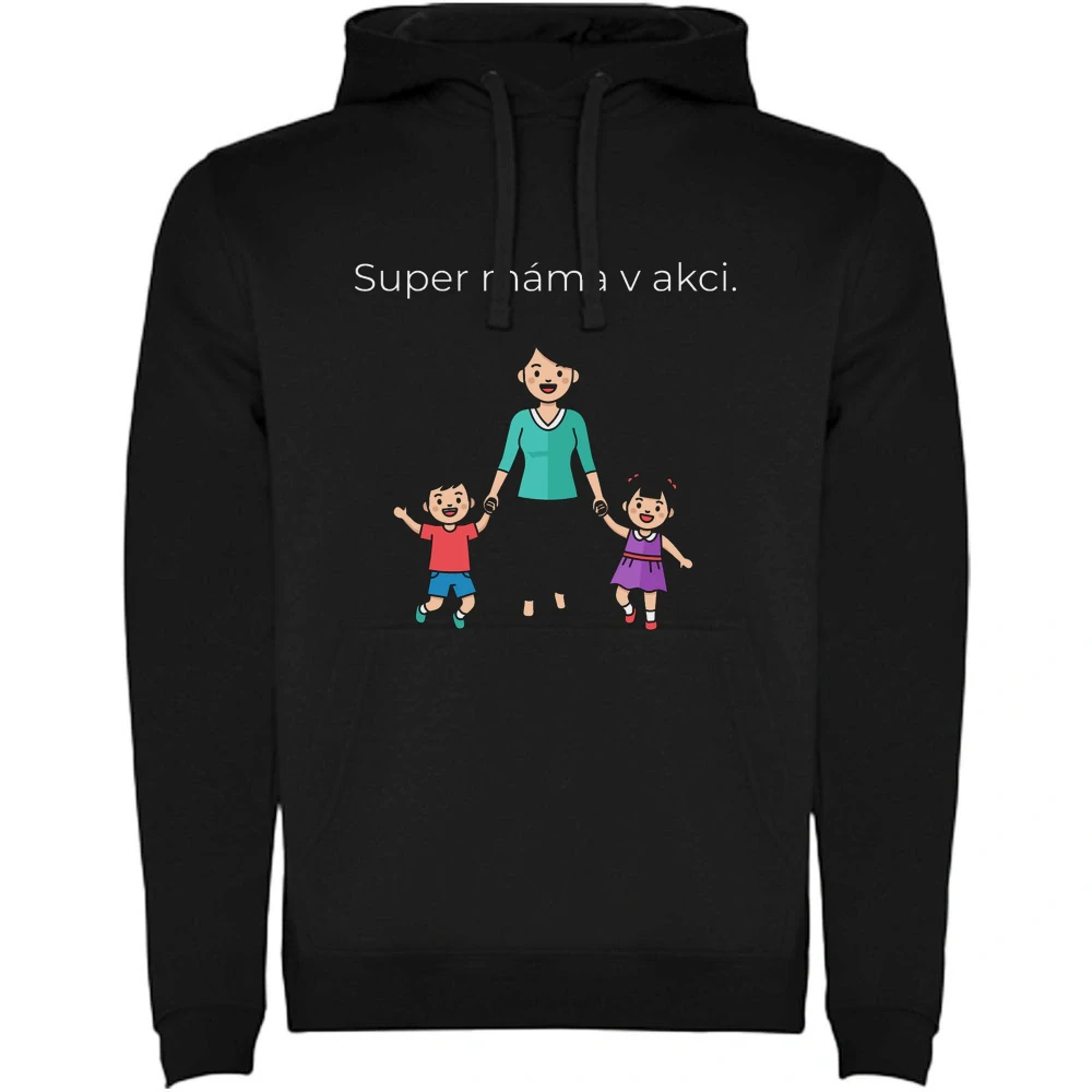 Mikina s potiskem – Super máma v akci