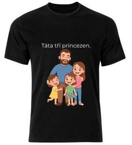 Tričko s potiskem – Táta tří princezen