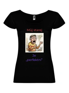 Tričko s potiskem – Můj starej je perfektní
